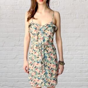Kimchi Blue Women's Size M Dress sleeveless floral adjustable straps ruffles